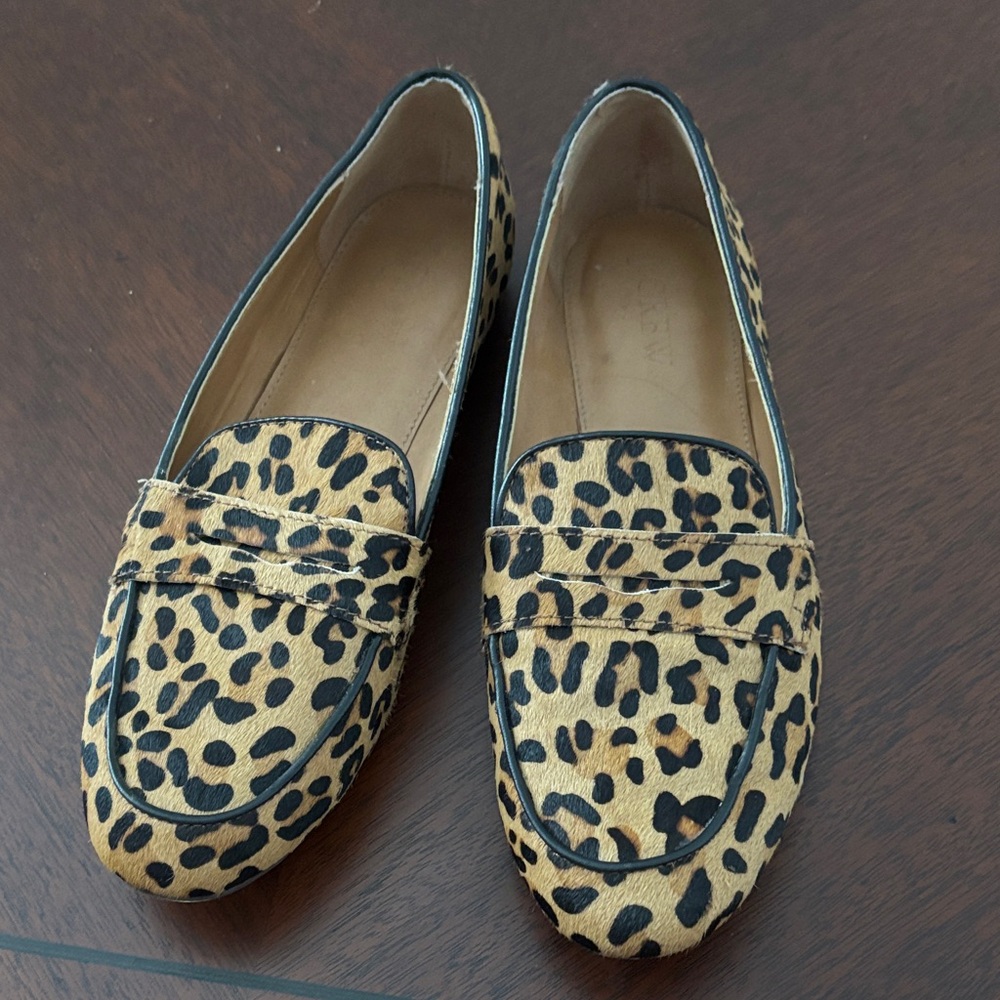 J. Crew Animal Print Loafers